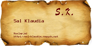 Sal Klaudia névjegykártya